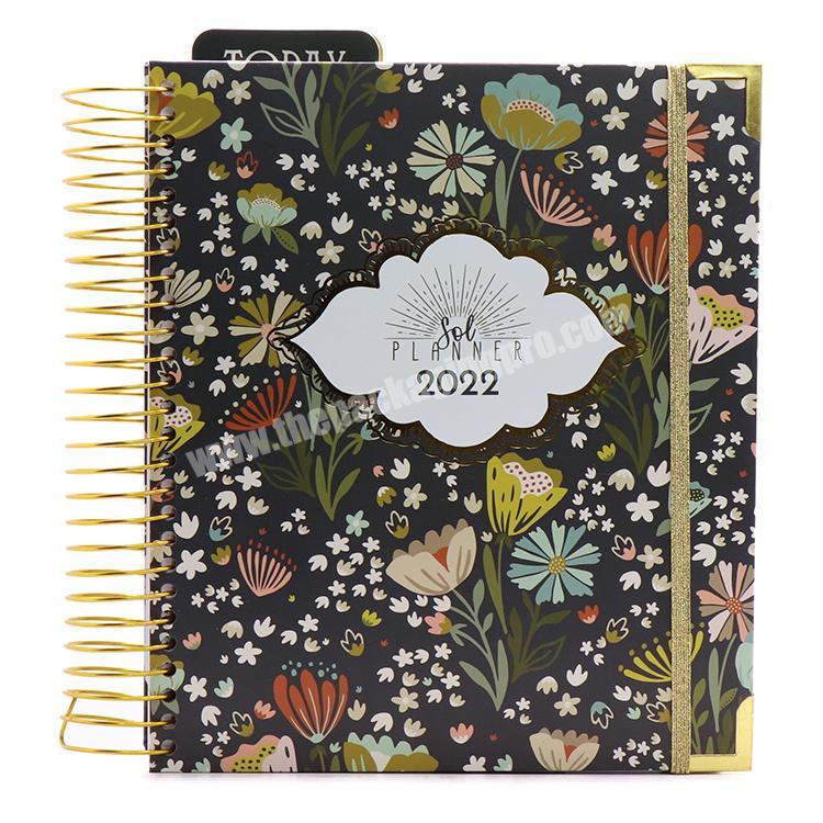 Free sample books printing binding organizer Catalogue diary travel planner custom wire Spiral  Notebook Fitness  journal