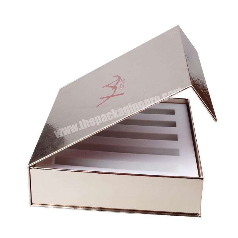 High Quality Custom Luxury Cosmetic Gift Box Gold Paper Packaging