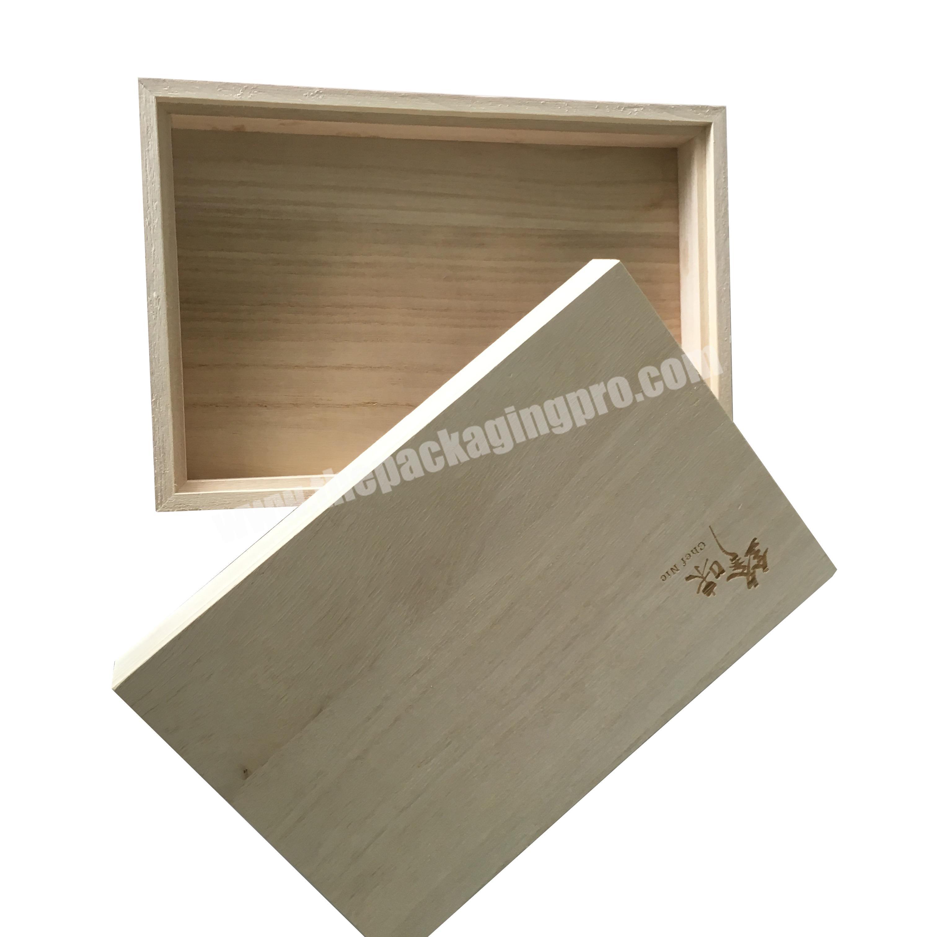 High quality custom wholesale wooden small gift  food packaging box