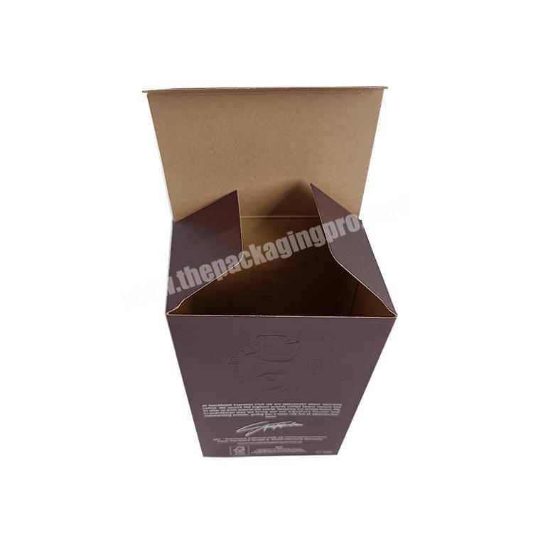 High quality luxury matt oil varnishing folding style chocolate 400gsm tuck brown kraft paper recycled box packaging