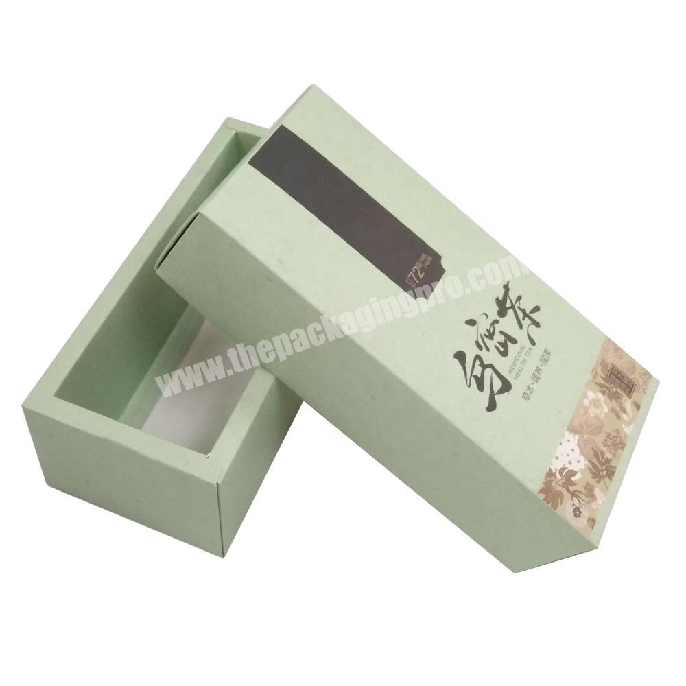 Low moq custom printing tea box biodegradable food chocolate packaging paper box