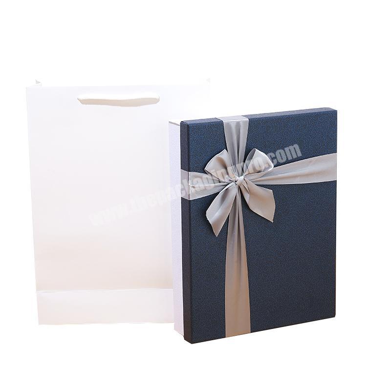 Luxury custom art paper box gift box with ribbon for packaging