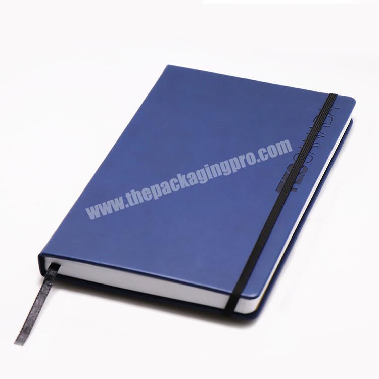 Office & School Supplies Good Quality Customized Size Black Pu Leather Notebook Printing