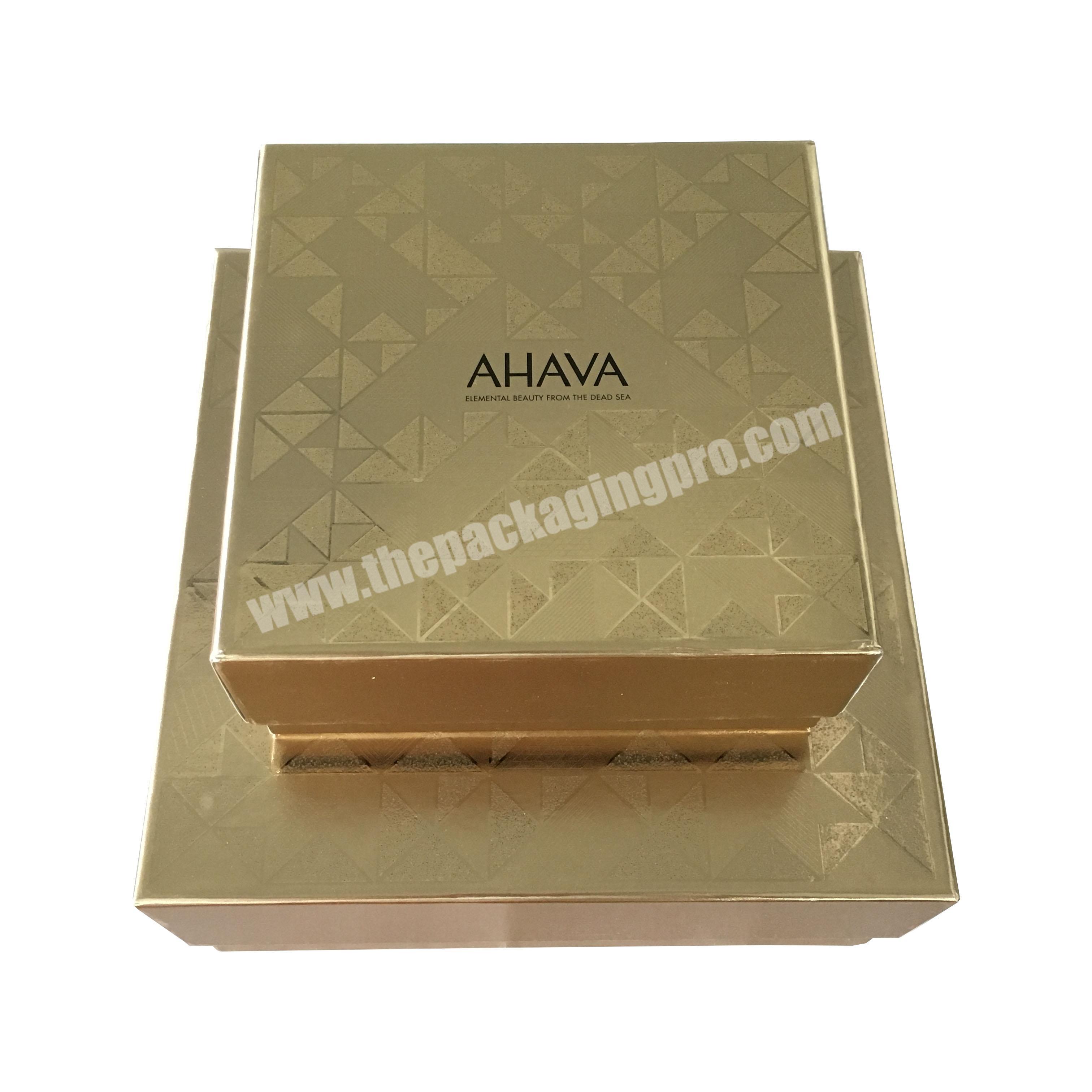 Printing golden paper box hot stamping paper cosmetic packaging box set