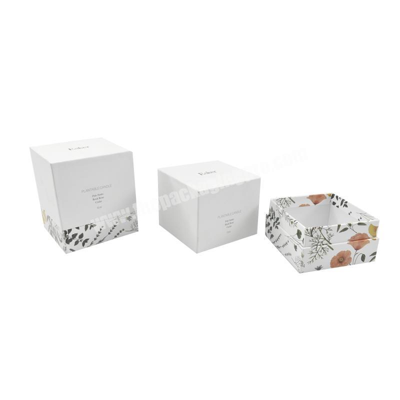 Rigid luxury gift packaging candle box with logo for candles