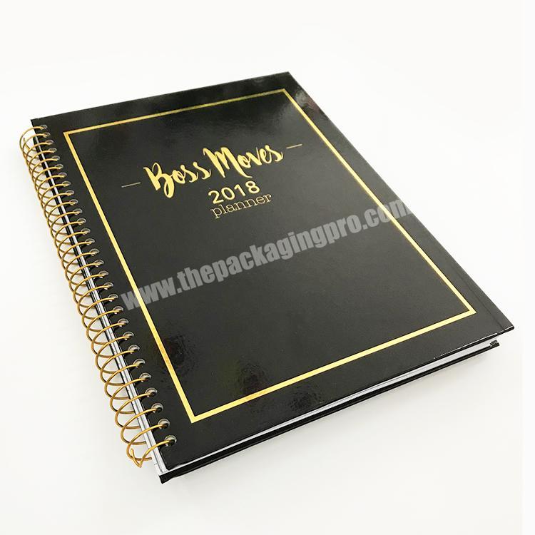 Spiral bound writing journal diary printing notebook and diary