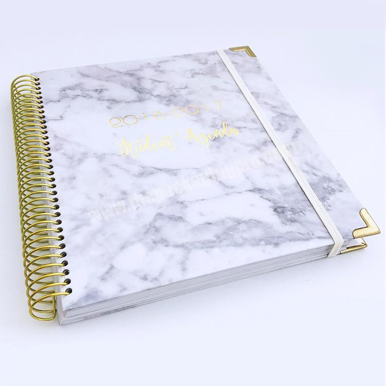 Wholesale Customized Print 7 Subject Spiral 17 Month Agenda Notebook Planner Journal Printing