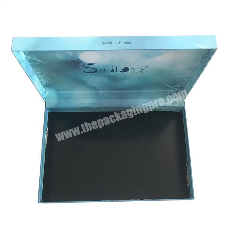 Wholesale custom blue exquisite paper packaging box