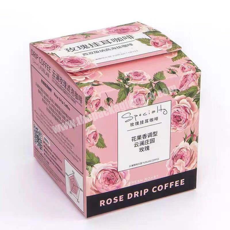 Wholesale customized logo printed coffee storage paper box packaging box food box