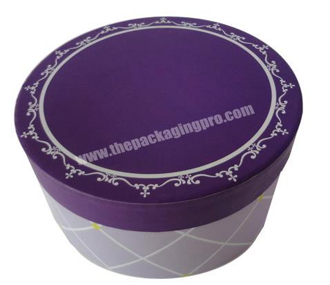 china custom logo high quality round cardboard gift box packaging