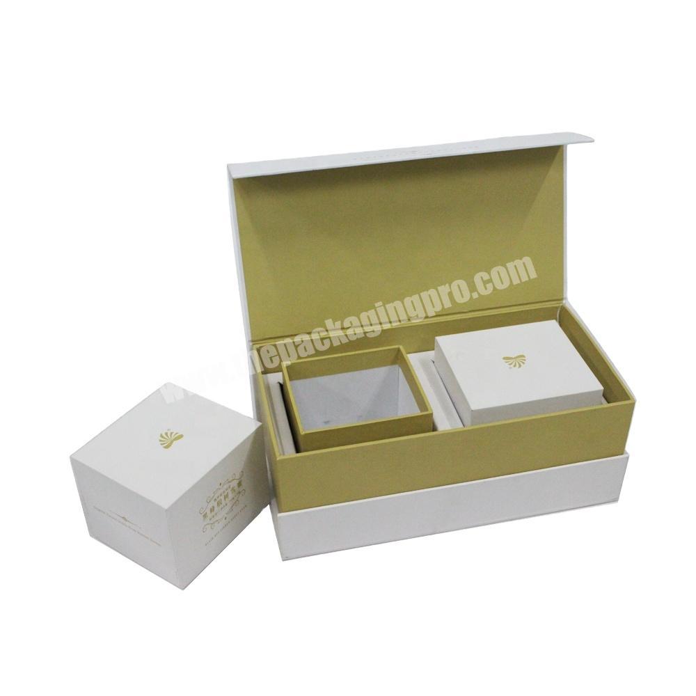 cosmetic gift set tea packaging box with clamshell lid