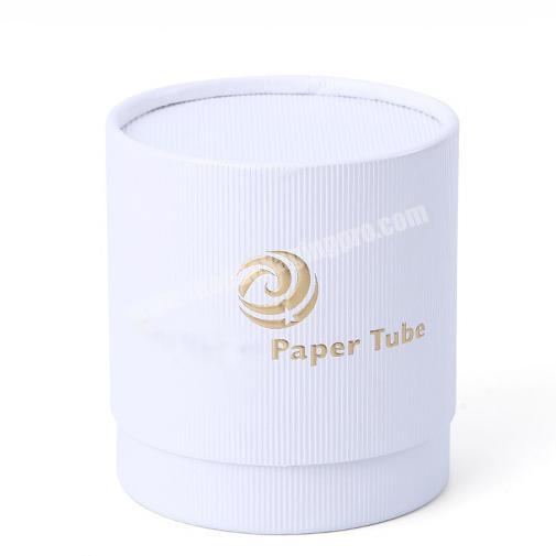 custom  round white kraft and corrugated paper tube packaging container cylinder gift box