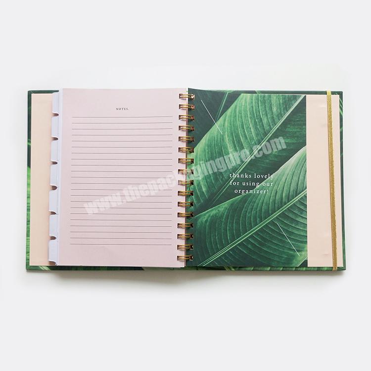 custom spiral  planning agendas planner journal diary