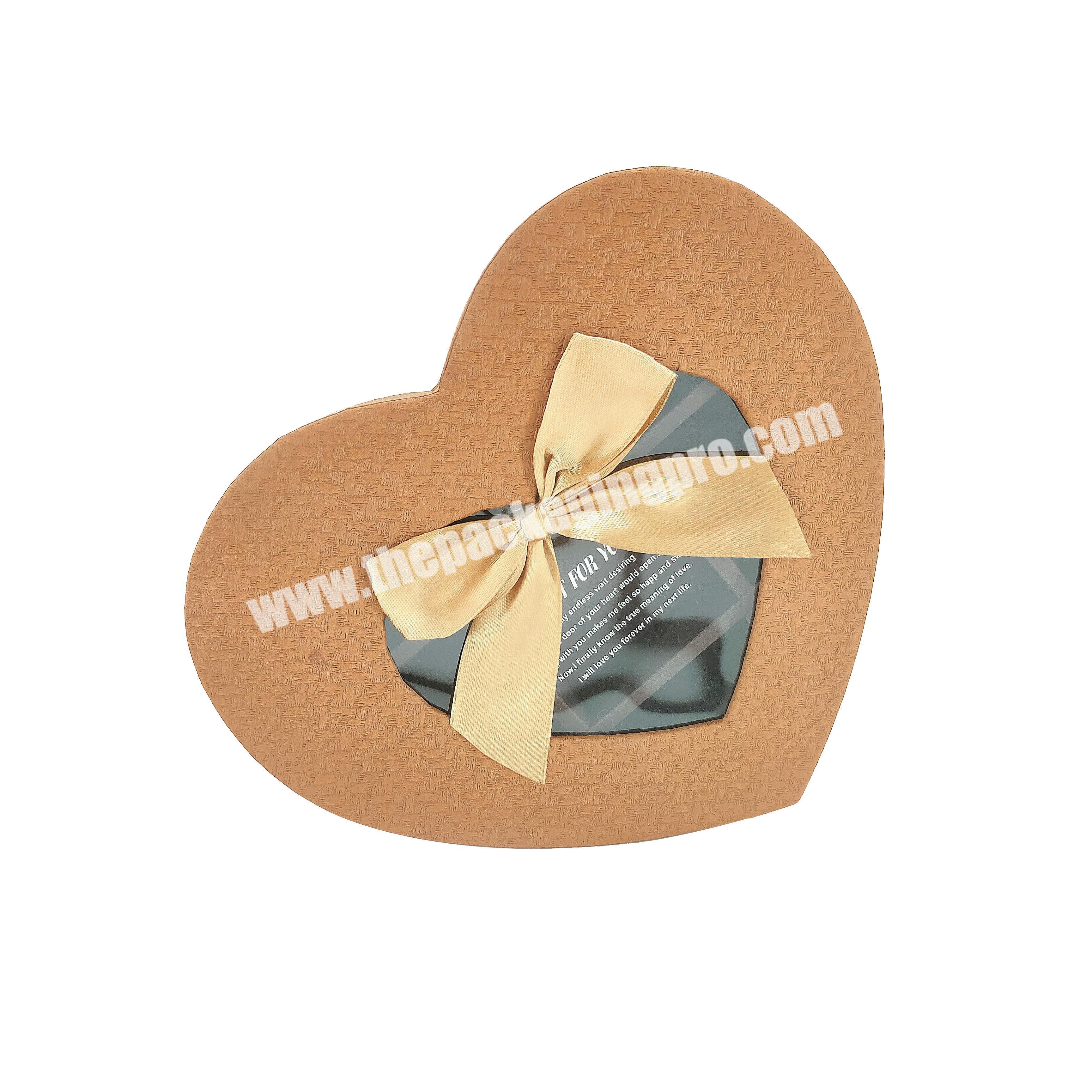 high quality heart shape factory directly chocolate kraft paper box packaging stylish design