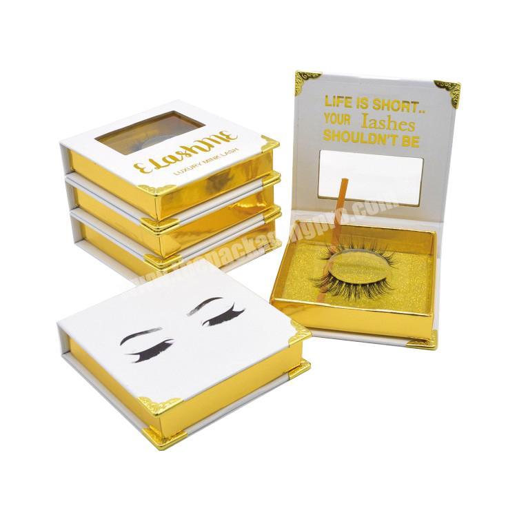wholesale girls' top square magnetic custom eyelash packaging paper box