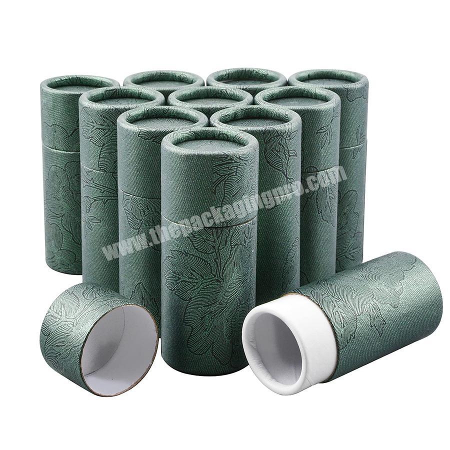 12 Pcs 10ml storage cpacities round containers tea coffee packaging Green craft paperboard tubes for tea coffee sugar