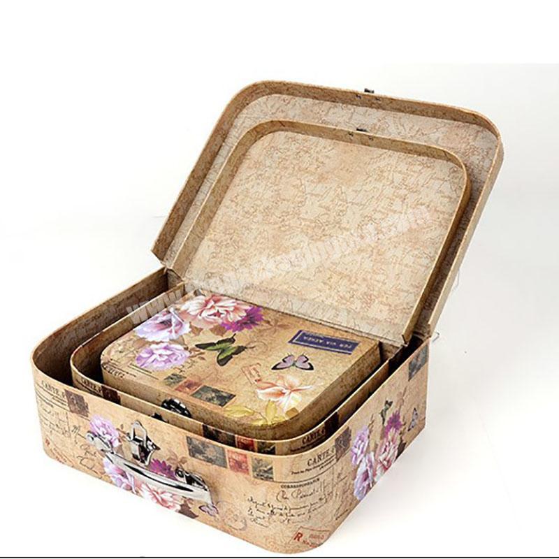 New Mini Paper Cardboard Toy Suitcase With Handle