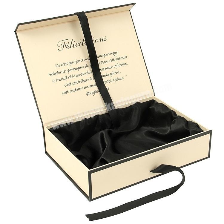 2022 Luxury Custom Ribbon Gift Paper Box With Magnetic Closure