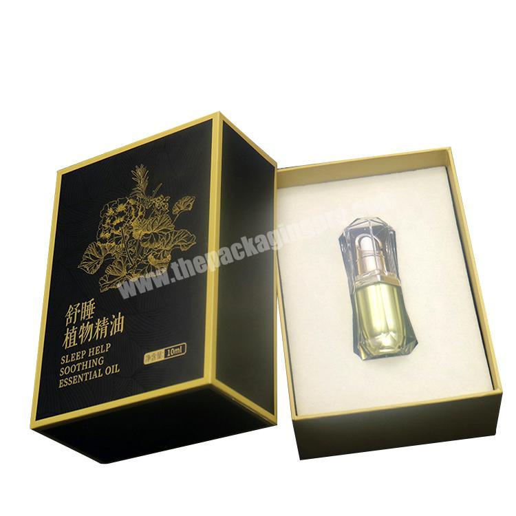 Aromatherapy essential oil packing box custom essential oil bottle box cosmetics Lid and Base box custom