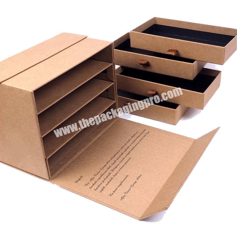 Biodegradable box luxury cardboard paper drawer box kraft packaging