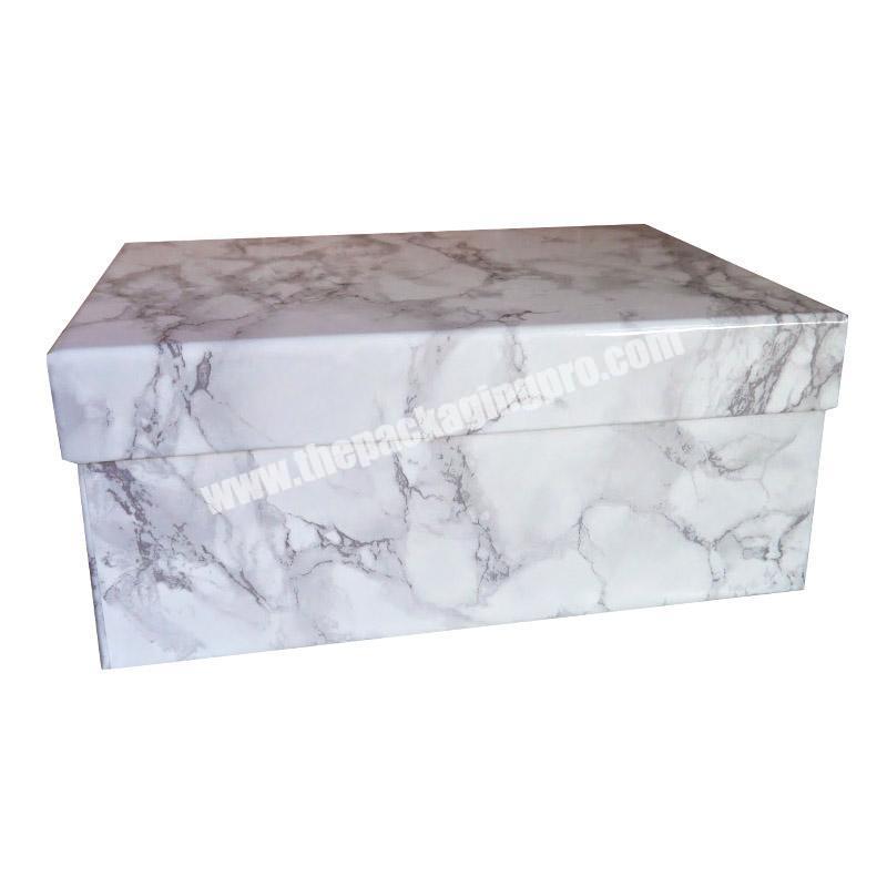 Custom Cardboard Printing Marble Pattern Gift Packaging Flower Box Set Gift & Craft,gift Packaging Paperboard Rectangle Handmade Accept