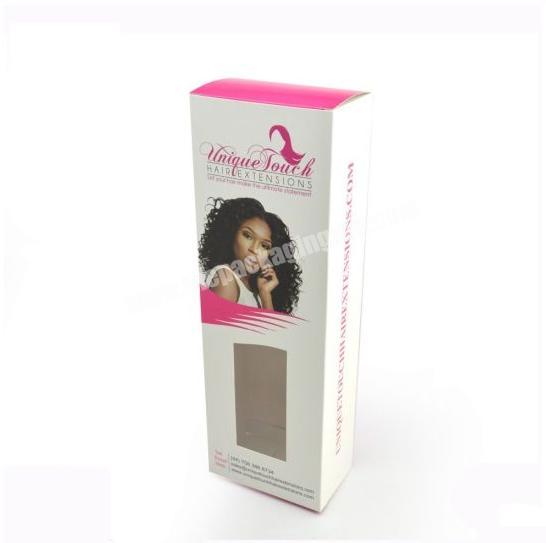Cheap Custom  Paper Hair Extension packaging Boxes with your logo