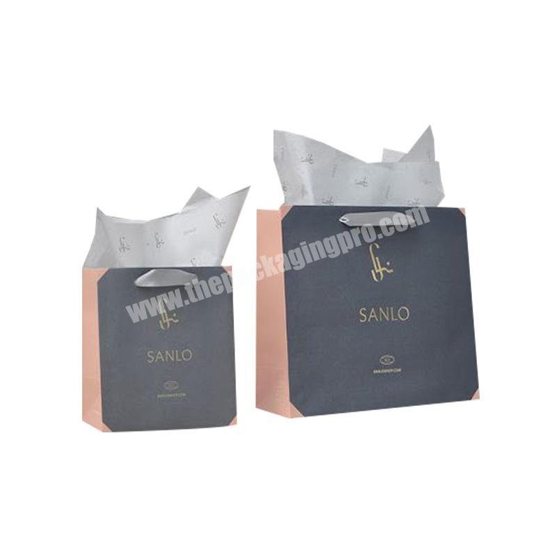 Cheap decorative paper shopping bags with logos custom print
