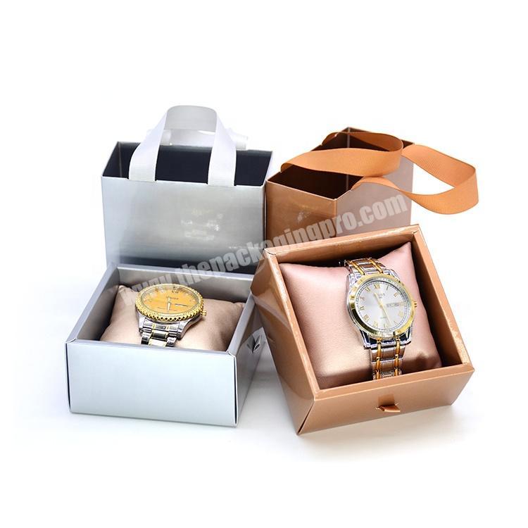 Cheap hand-held paper watch gift box Small drawer type paper box for watch packing
