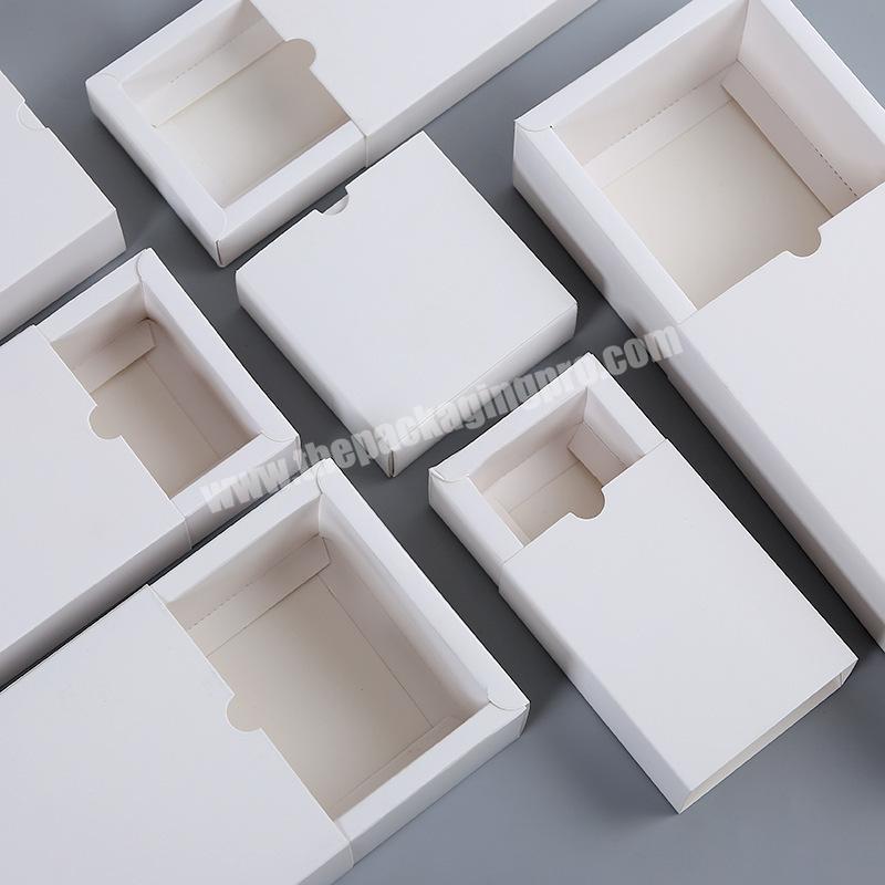 Cheaper creative paper white  packaging matchbox style gift box small kraft paper cookie boxes