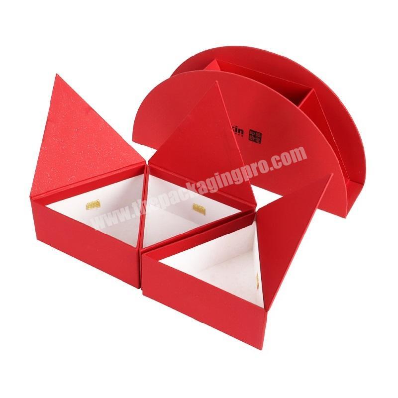 China Good Luxury Book Shape Big Red Bonbon  3 Piece Chocolate Box