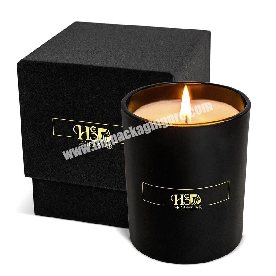China  premium bergamot jasmine candle highly scented 6 oz 35 hour burn soy matte black candle gift box