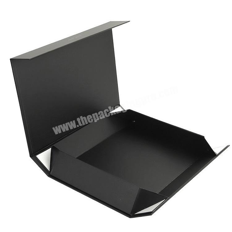 Chinese Manufacturer Black Color Ribbon Cardboard Foldable Gift Paper Box