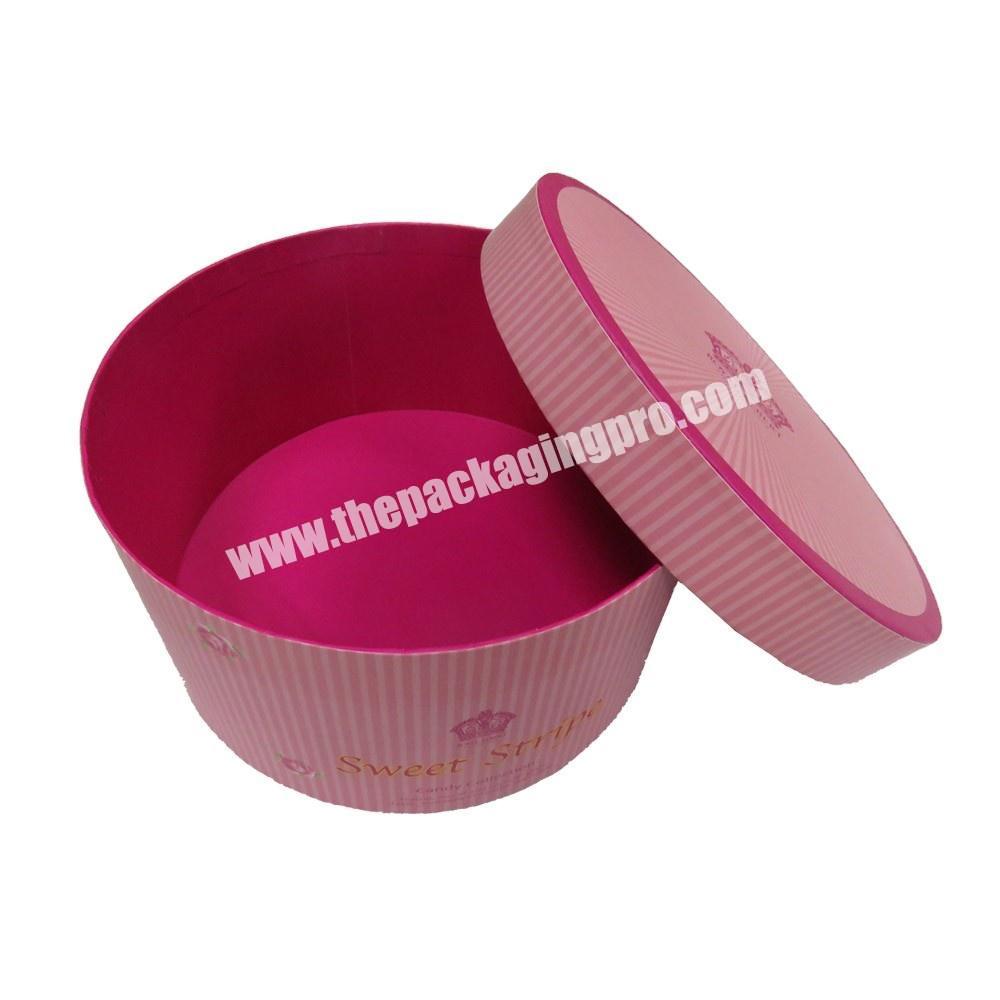Color Paper Red Hat Round Tube Packaging Wholesale Verpackung Klein Cajas Flores Flower Boxes