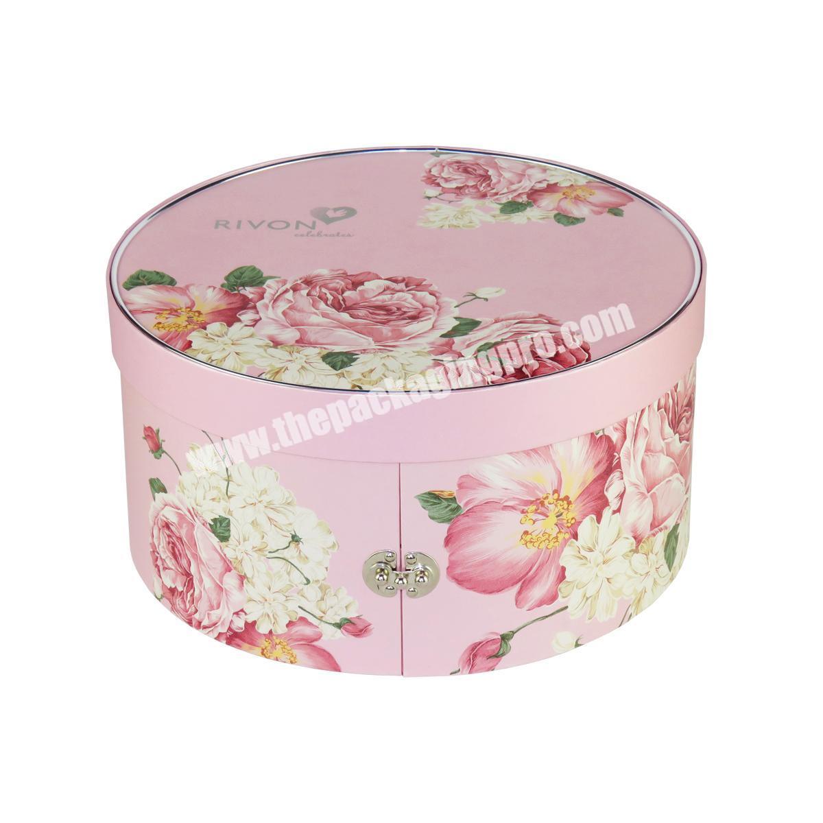 Creative Gift Two Round Tube Forever Love Candy Mooncake Biscuits Cookies 2 Layers Packaging Box