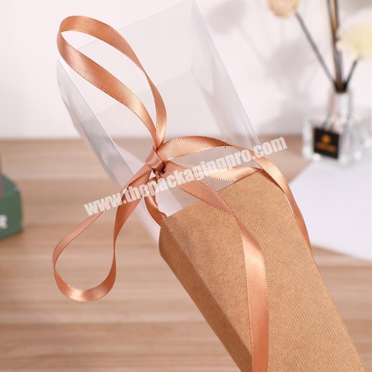 Creative Wholesale Custom Logo Triangular Shaped Gift Box Preserved Flower Arrangement Boxs manufacturer