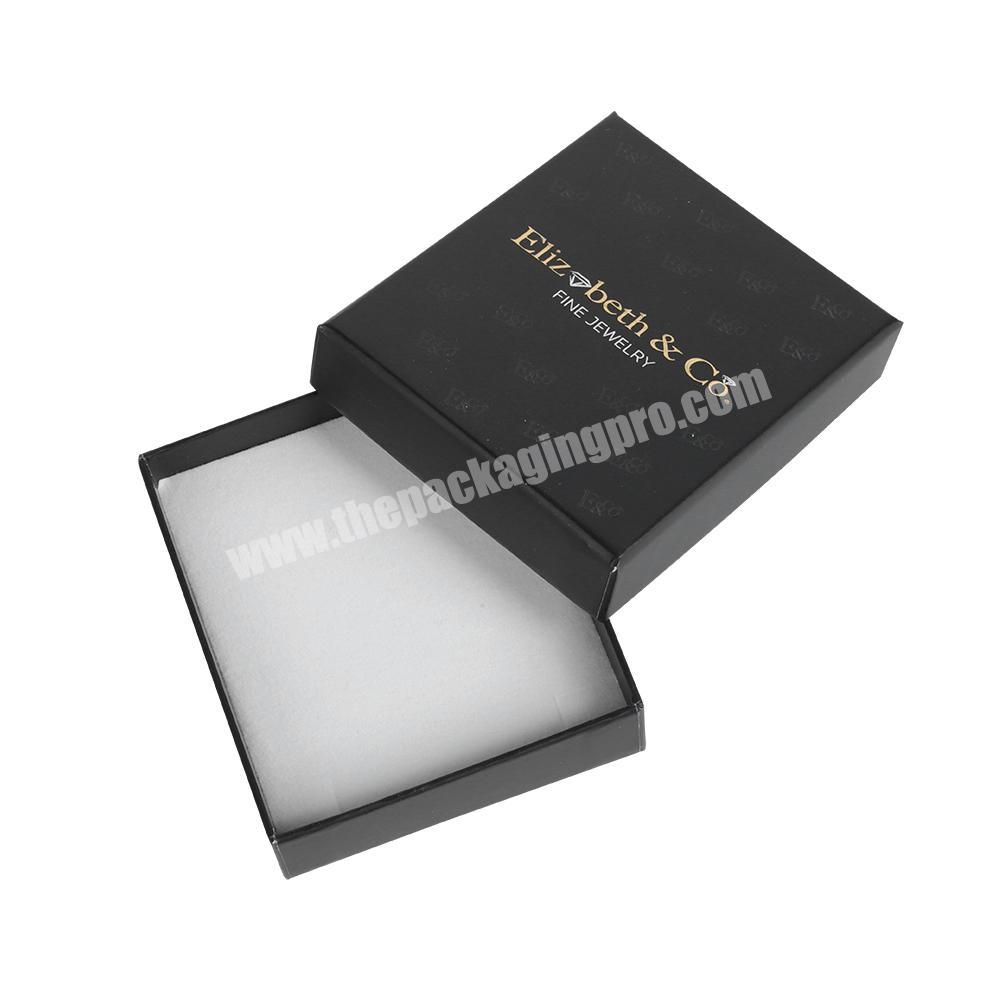 Custom Black Watches Jewelry Gift Paper Press On Packaging Box With Lid