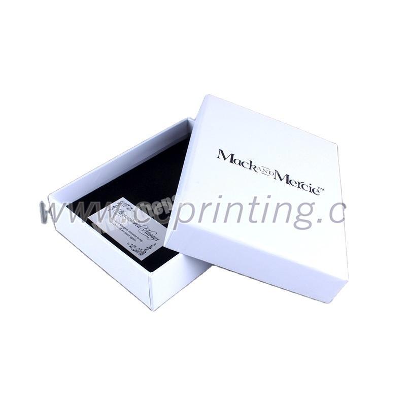 Custom Cardboard White Color Box Jewelry, Velvet Foam Inserts for Jewelry Packaging Box