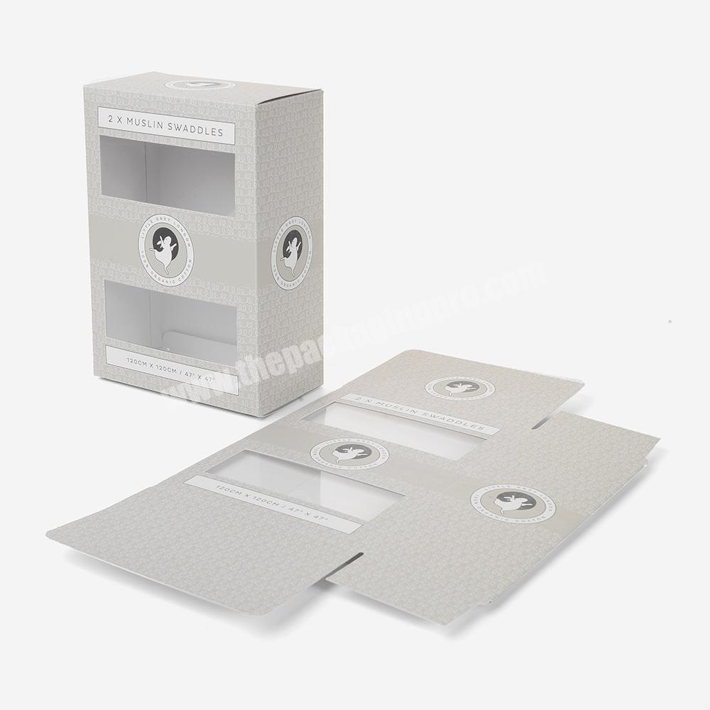 Custom Cheap Recycle Biodegradable Carton Kraft Paper Folding Packaging Box with Window