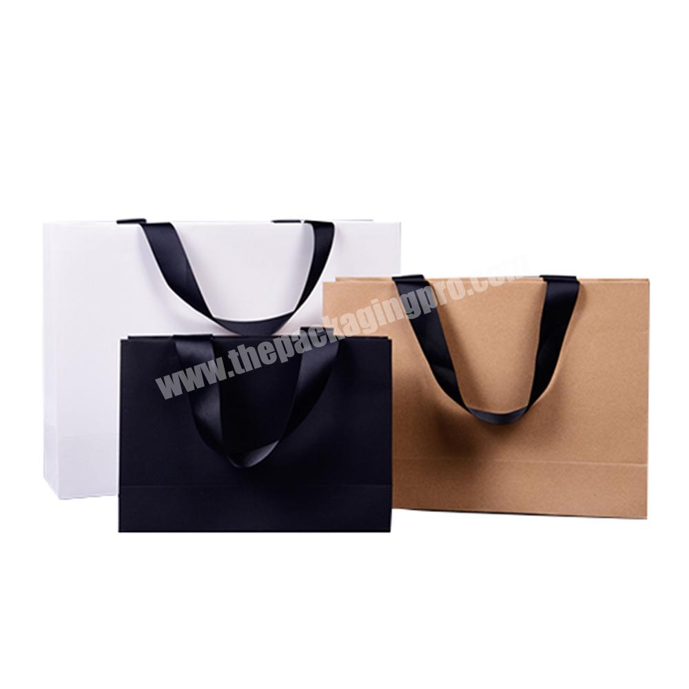 Environmentally friendly custom printed hot stamp shopping gift paper bag with handle reticule