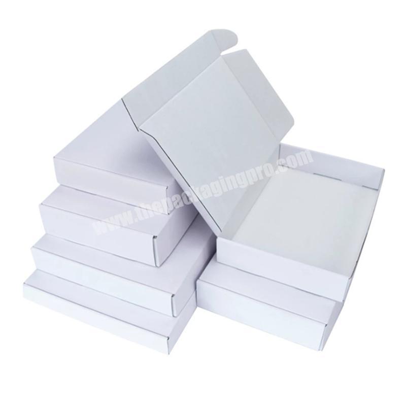 Custom Eco-Friendly Matte White E-Flute Packaging Box Corrugated Cardboard Mailer Box Clothing Shipping Mailing Box