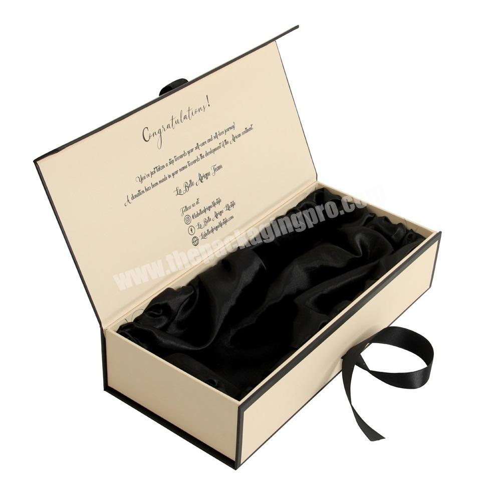 Custom Gift Boxes With Satin Lining Wigs Boxes With Ribbon Clothing Packaging Boxes