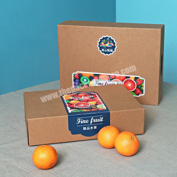 Manufacturer Custom High Quality Logo Printed Fruit Gift Paper Cardboard Corrugated Packages Boxes For Fruit Egg Feed
