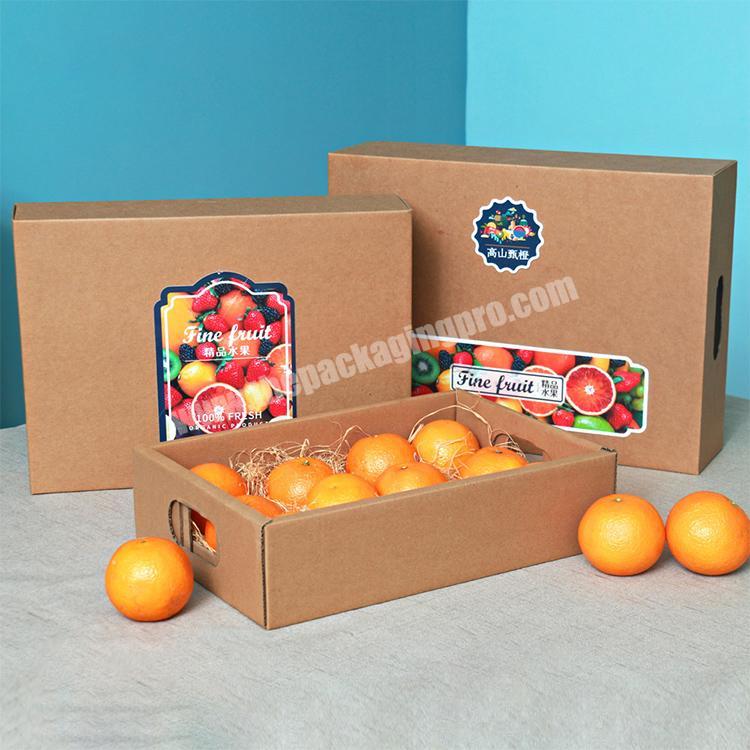 Custom Custom High Quality Logo Printed Fruit Gift Paper Cardboard Corrugated Packages Boxes For Fruit Egg Feed