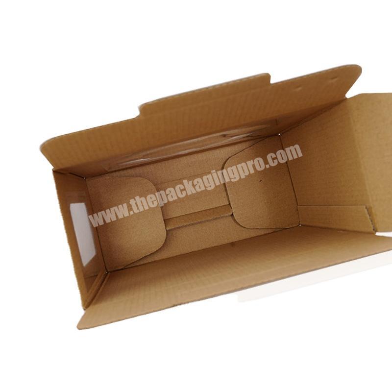 Supplier Custom High Quality Printed Logo Biodegradable Clear Window Cake Handle Corrugated Packing Packaging Box
