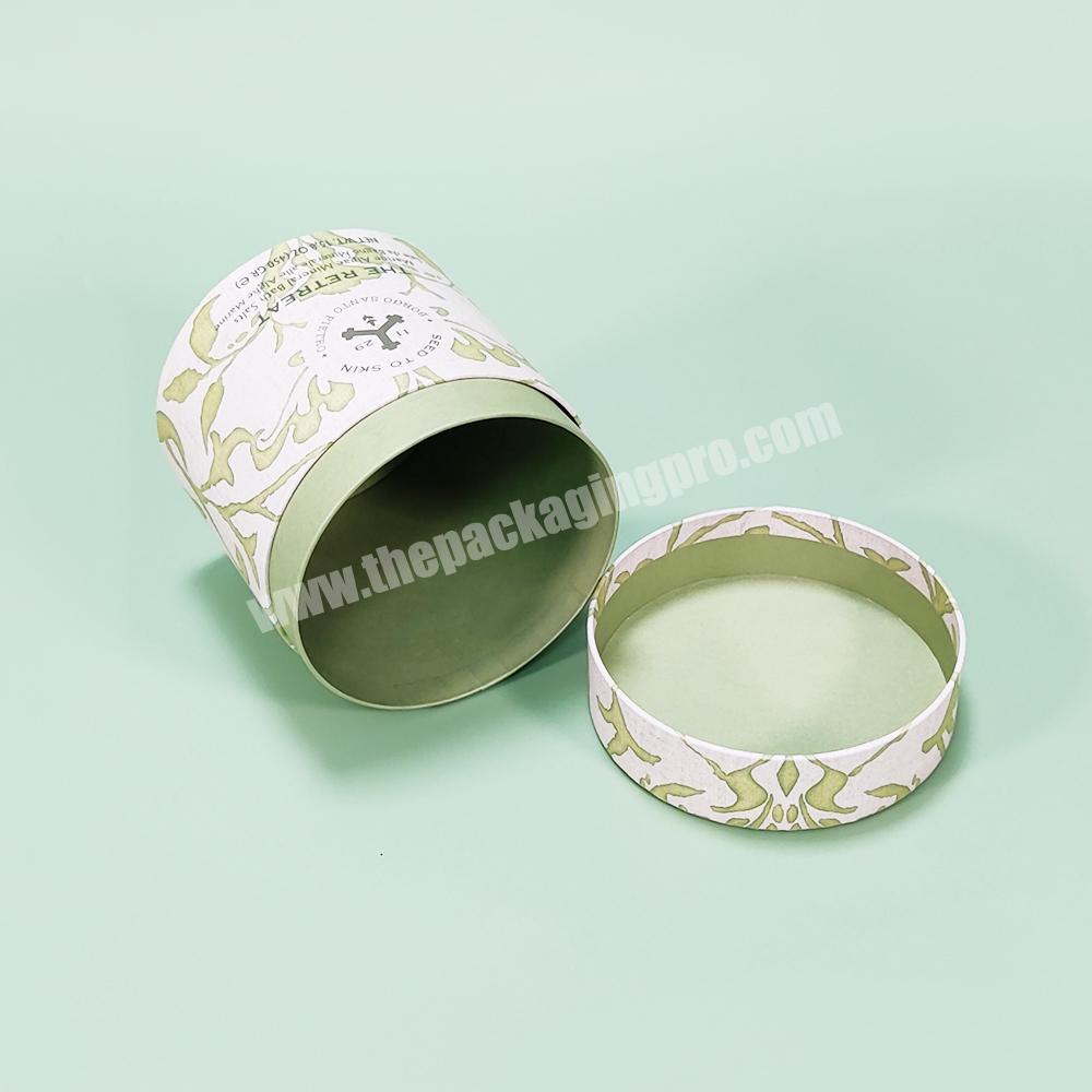 Custom Logo Paper Tube Round Biodegradable Tea Small Cardboard Candle Cosmetic Perfume Cylinder Packaging Box
