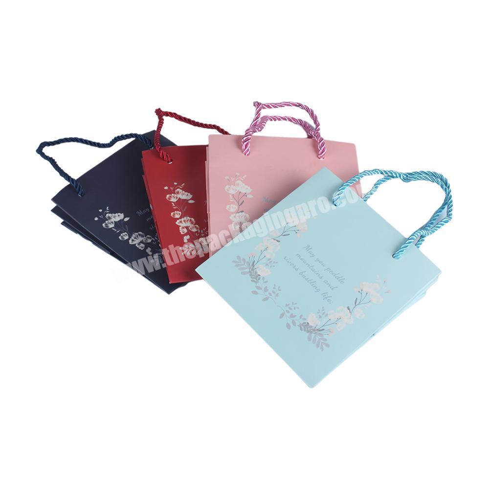 Custom Logo Shopping Bag Valentine's Day Gift 2 Piece Rose Jewelry Fabric Printing Paper bag