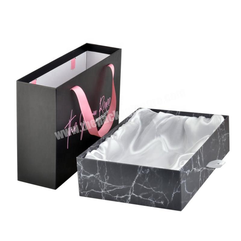 Custom Logo Sliding Drawer cardboard Gift boxes Packaging for cosmetic Clothing Jewelry Skincare Makeup Box with Satin