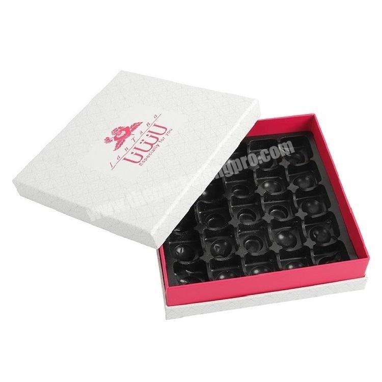 Custom Logo Square White And Lovely Chocolate Boxes Packing Sweet Gift Box