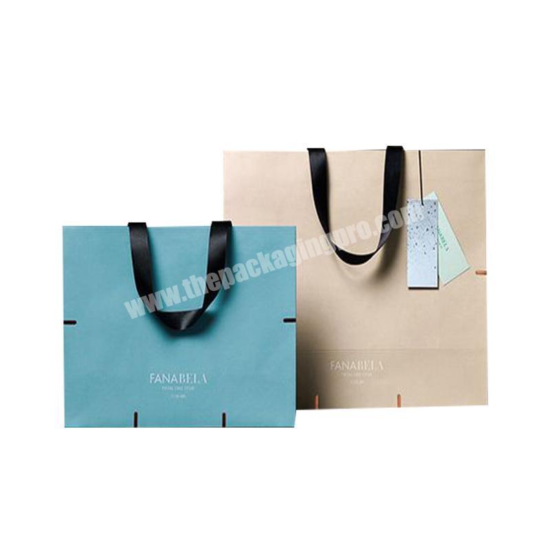 Custom Luxury Clothing Retail Shopping Packaging Paper Bags With Handles For Clothes