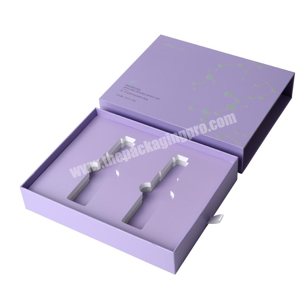 Custom Luxury Drawer Shaped Rigid Paper Packaging Magnetic Gift Boxes With EVA Foam Insert